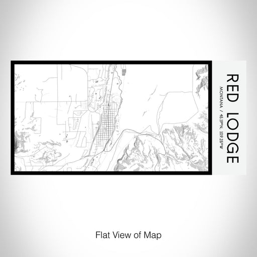 Rendered View of Red Lodge Montana Map on 17oz Stainless Steel Insulated Bottle with printed classic style map