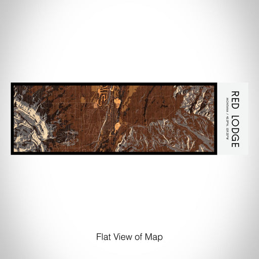 Rendered View of Red Lodge Montana Map on 10oz Stainless Steel Insulated Cup in Ember with Sliding Lid