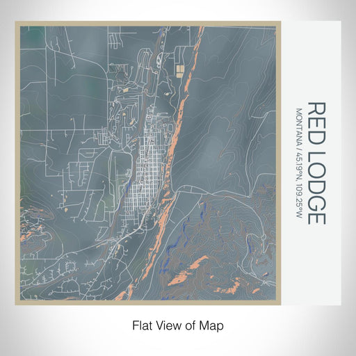 Rendered View of Red Lodge Montana Map on 17oz Stainless Steel Insulated Tumbler in Afternoon Map Style