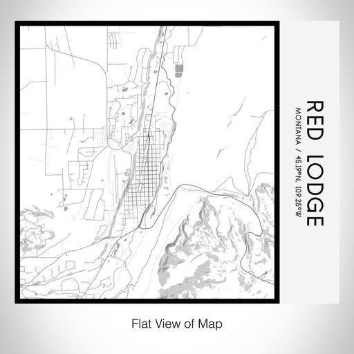 Rendered View of Red Lodge Montana Map on 17oz Stainless Steel Insulated Tumbler in Classic Map Style