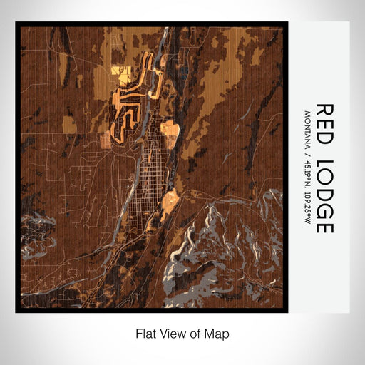 Rendered View of Red Lodge Montana Map on 17oz Stainless Steel Insulated Tumbler in Ember Map Style