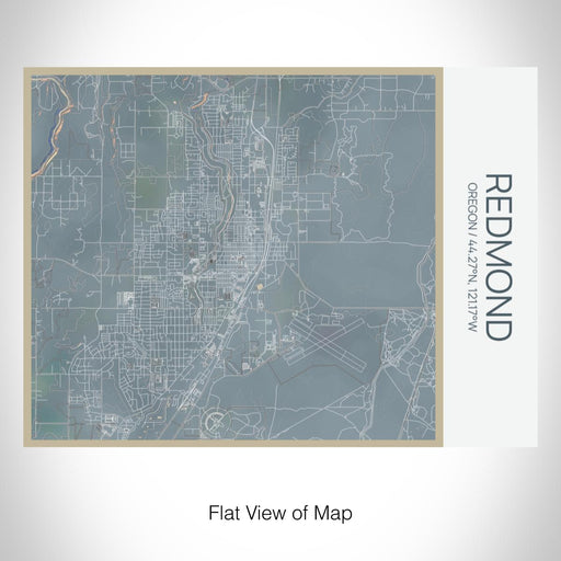 Rendered View of Redmond Oregon Map on 20oz Stainless Steel Insulated Bottle with Bamboo Top with printed afternoon style map
