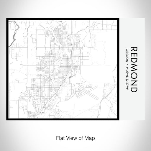 Rendered View of Redmond Oregon Map on 20oz Stainless Steel Insulated Bottle with Bamboo Top with printed classic style map