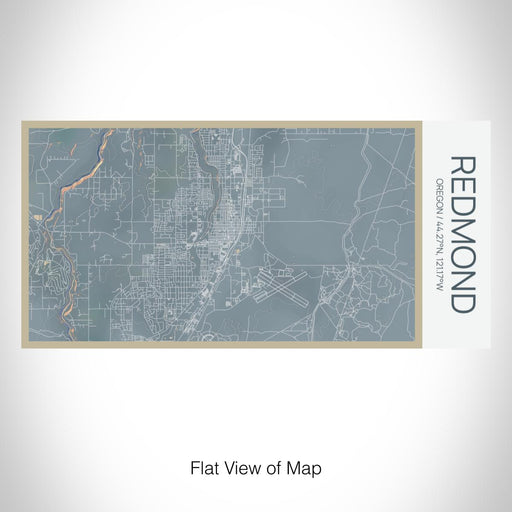 Rendered View of Redmond Oregon Map on 17oz Stainless Steel Insulated Bottle with printed afternoon style map