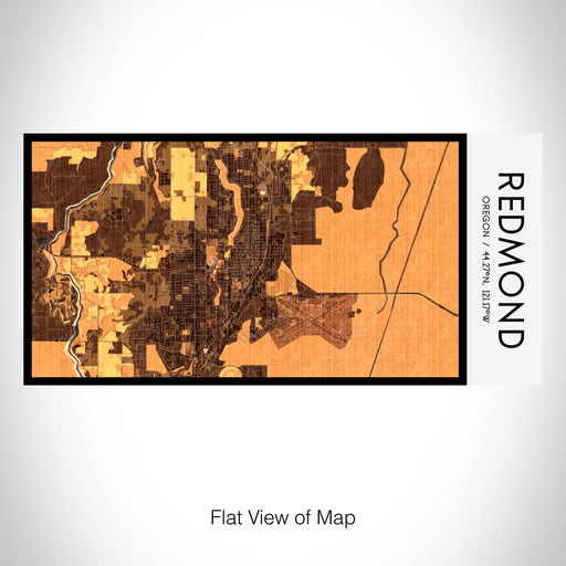 Rendered View of Redmond Oregon Map on 17oz Stainless Steel Insulated Bottle with printed ember style map