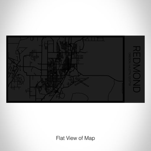 Rendered View of Redmond Oregon Map on 17oz Stainless Steel Insulated Cola Bottle in Stainless in Matte Black