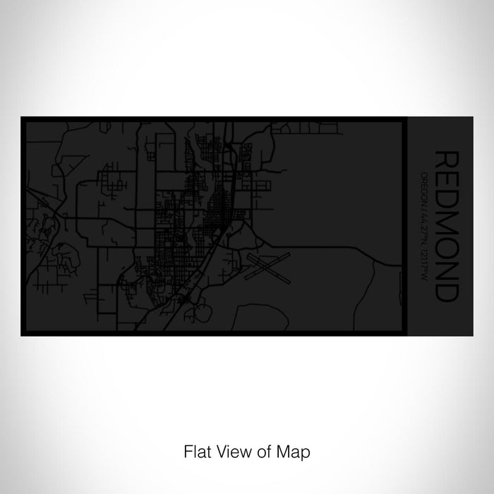 Rendered View of Redmond Oregon Map on 17oz Stainless Steel Insulated Cola Bottle in Stainless in Matte Black