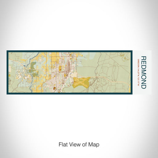 Rendered View of Redmond Oregon Map on 10oz Stainless Steel Insulated Cup in Woodblock with Sliding Lid