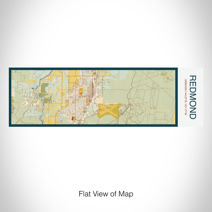 Rendered View of Redmond Oregon Map on 10oz Stainless Steel Insulated Cup in Woodblock with Sliding Lid
