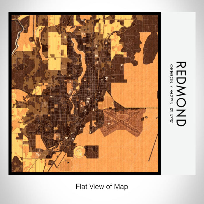 Rendered View of Redmond Oregon Map on 17oz Stainless Steel Insulated Tumbler in Ember Map Style