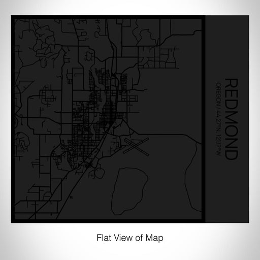 Rendered View of Redmond Oregon Map on 17oz Stainless Steel Insulated Tumbler in Matte Black with Tactile Lines