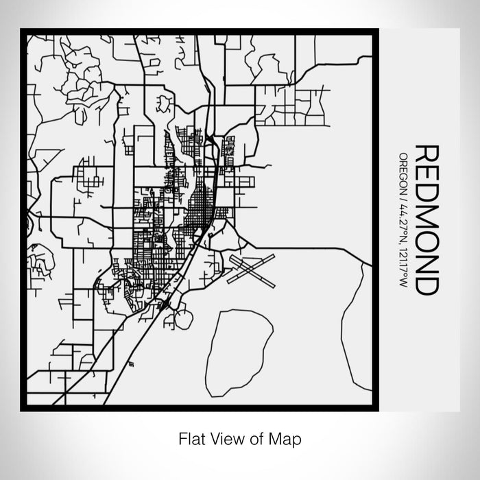 Rendered View of Redmond Oregon Map on 17oz Stainless Steel Insulated Tumbler in Matte White with Tactile Lines