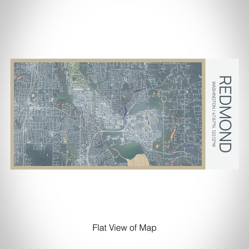 Rendered View of Redmond Washington Map on 17oz Stainless Steel Insulated Bottle with printed afternoon style map