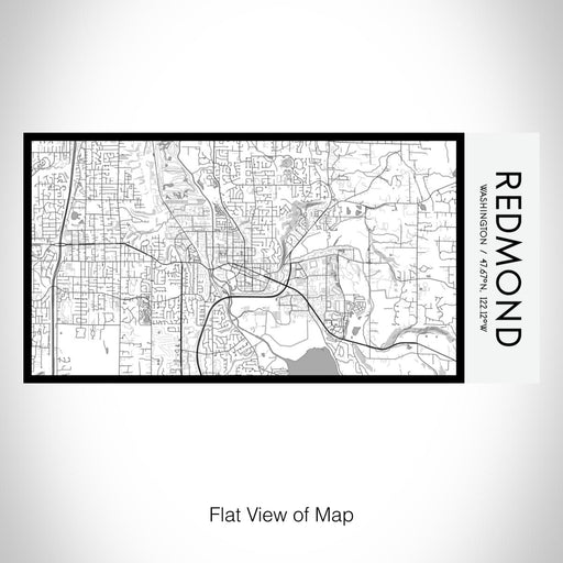 Rendered View of Redmond Washington Map on 17oz Stainless Steel Insulated Bottle with printed classic style map