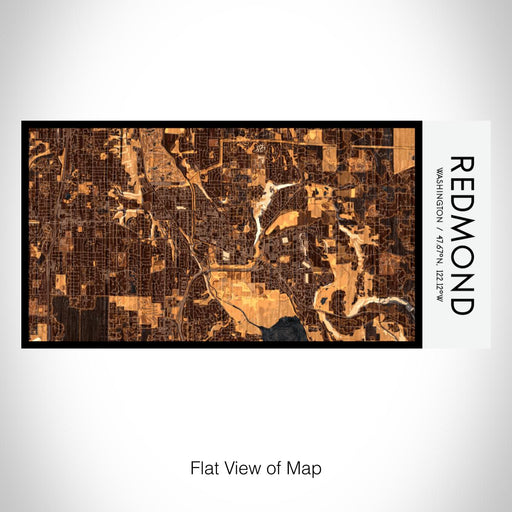 Rendered View of Redmond Washington Map on 17oz Stainless Steel Insulated Bottle with printed ember style map