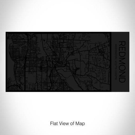 Rendered View of Redmond Washington Map on 17oz Stainless Steel Insulated Cola Bottle in Stainless in Matte Black