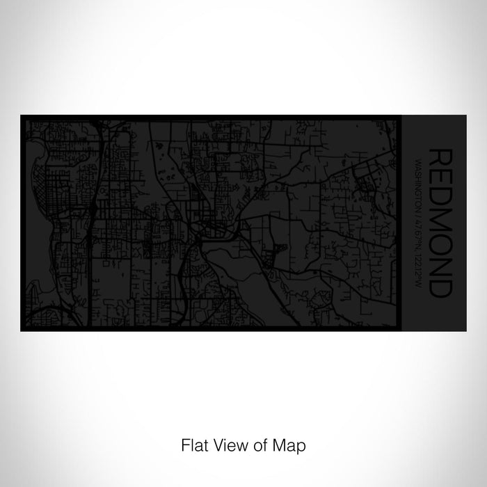 Rendered View of Redmond Washington Map on 17oz Stainless Steel Insulated Cola Bottle in Stainless in Matte Black