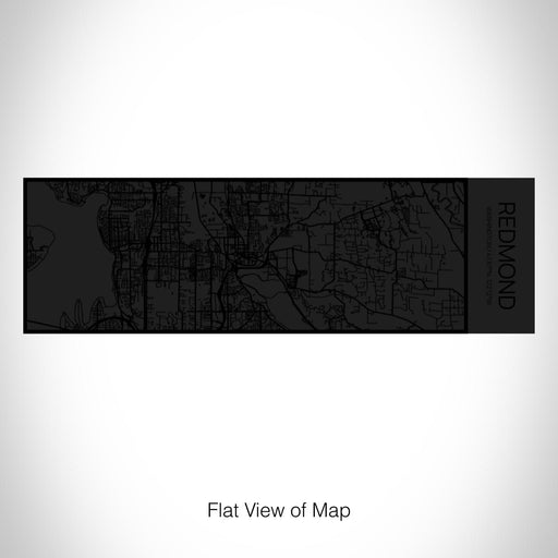 Rendered View of Redmond Washington Map on 10oz Stainless Steel Insulated Cup in Matte Black with Sliding Lid