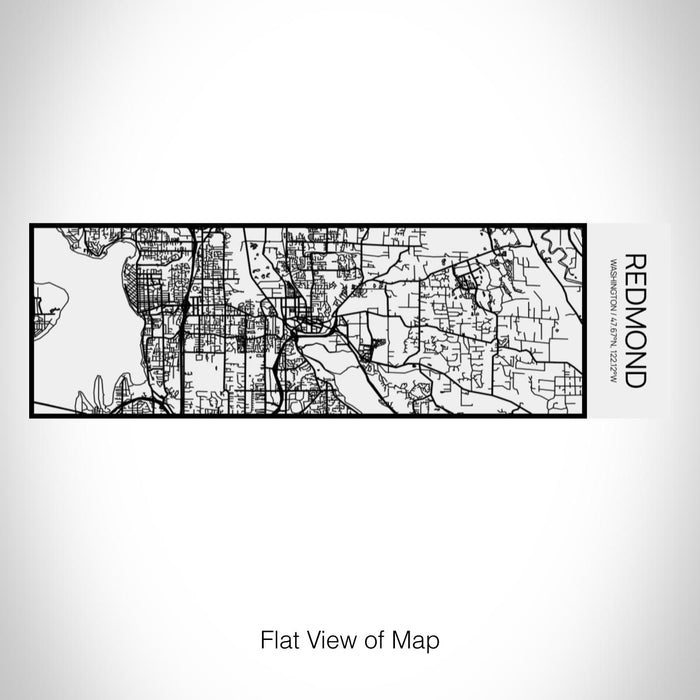 Rendered View of Redmond Washington Map on 10oz Stainless Steel Insulated Cup in Matte White with Sliding Lid