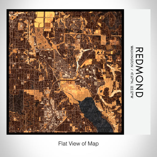 Rendered View of Redmond Washington Map on 17oz Stainless Steel Insulated Tumbler in Ember Map Style