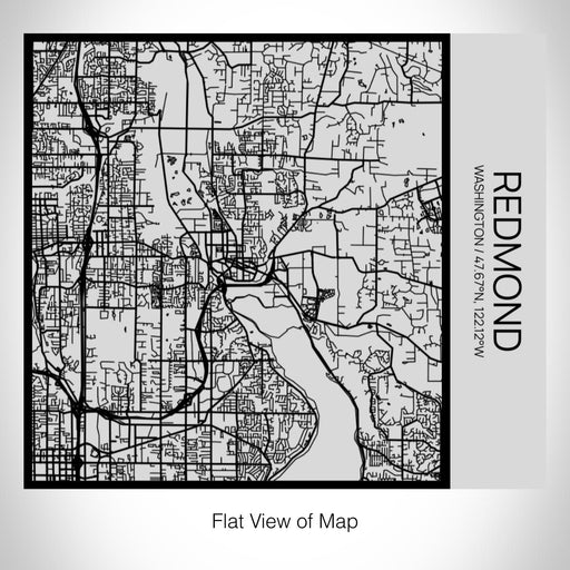 Rendered View of Redmond Washington Map on 17oz Stainless Steel Insulated Tumbler in Tactile Lines with Succulent in Background