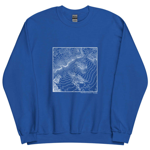 Red Rock Canyon Nevada Topographic  Map Unisex Crewneck Sweater with City inscription in Royal Blue