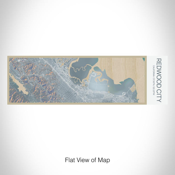 Rendered View of Redwood City California Map on 10oz Stainless Steel Insulated Cup in Afternoon with Sliding Lid