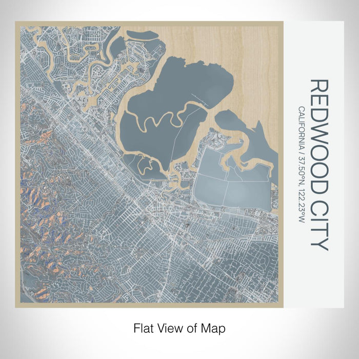 Rendered View of Redwood City California Map on 17oz Stainless Steel Insulated Tumbler in Afternoon Map Style