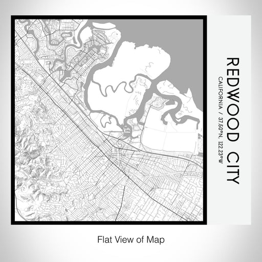 Rendered View of Redwood City California Map on 17oz Stainless Steel Insulated Tumbler in Classic Map Style