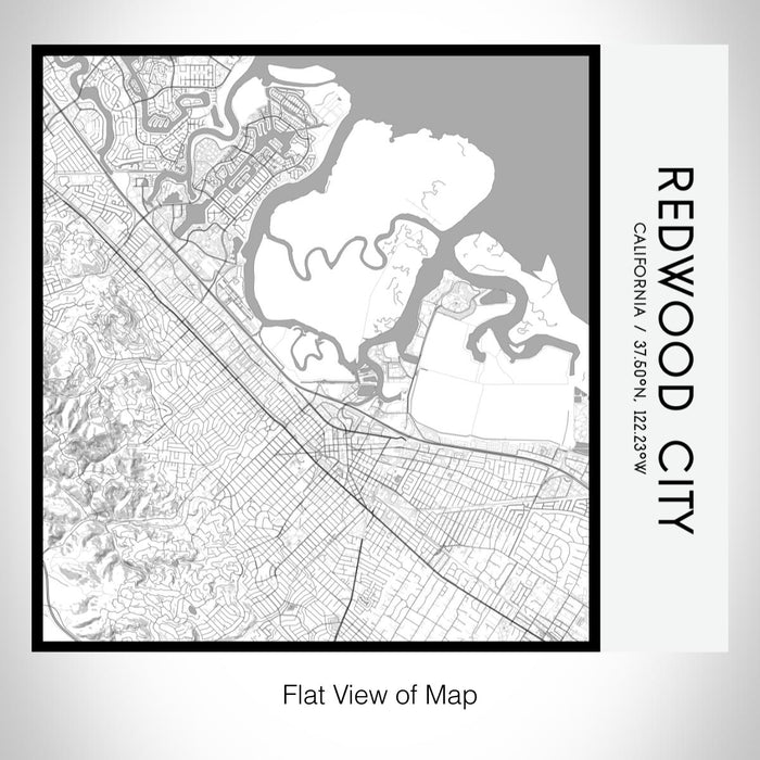 Rendered View of Redwood City California Map on 17oz Stainless Steel Insulated Tumbler in Classic Map Style