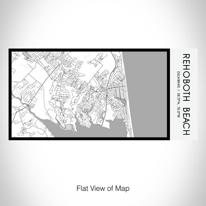 Rendered View of Rehoboth Beach Delaware Map on 17oz Stainless Steel Insulated Bottle with printed classic style map