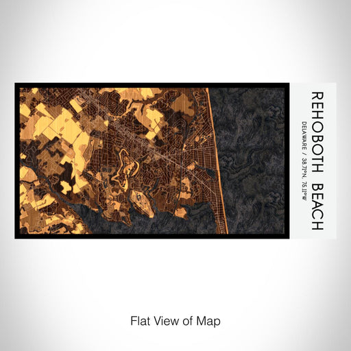 Rendered View of Rehoboth Beach Delaware Map on 17oz Stainless Steel Insulated Bottle with printed ember style map