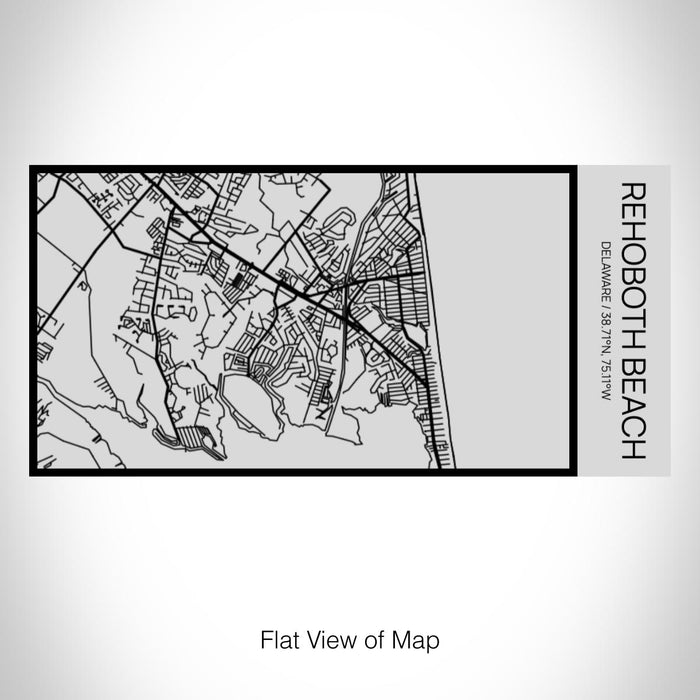 Rendered View of Rehoboth Beach Delaware Map on 17oz Stainless Steel Insulated Cola Bottle in Stainless