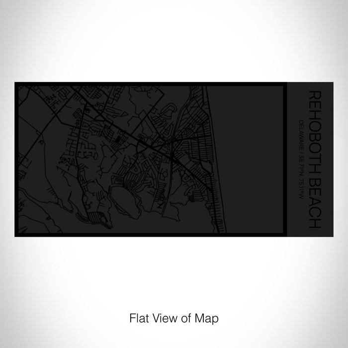 Rendered View of Rehoboth Beach Delaware Map on 17oz Stainless Steel Insulated Cola Bottle in Stainless in Matte Black