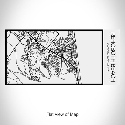 Rendered View of Rehoboth Beach Delaware Map on 17oz Stainless Steel Insulated Cola Bottle in Stainless in Matte White