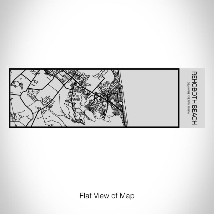 Rendered View of Rehoboth Beach Delaware Map on 10oz Stainless Steel Insulated Cup with Sipping Lid