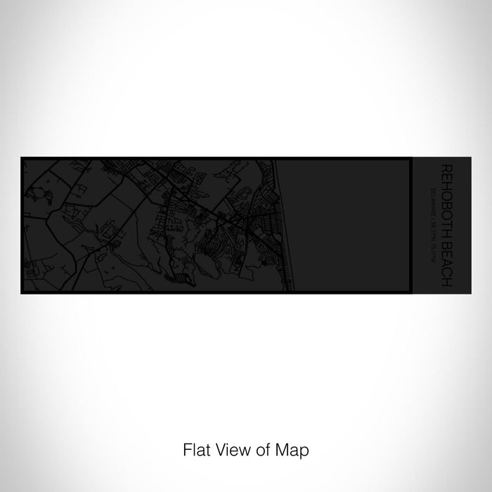 Rendered View of Rehoboth Beach Delaware Map on 10oz Stainless Steel Insulated Cup in Matte Black with Sliding Lid