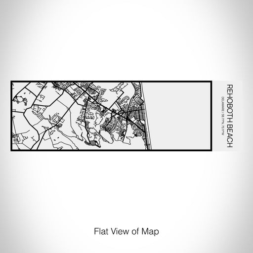 Rendered View of Rehoboth Beach Delaware Map on 10oz Stainless Steel Insulated Cup in Matte White with Sliding Lid