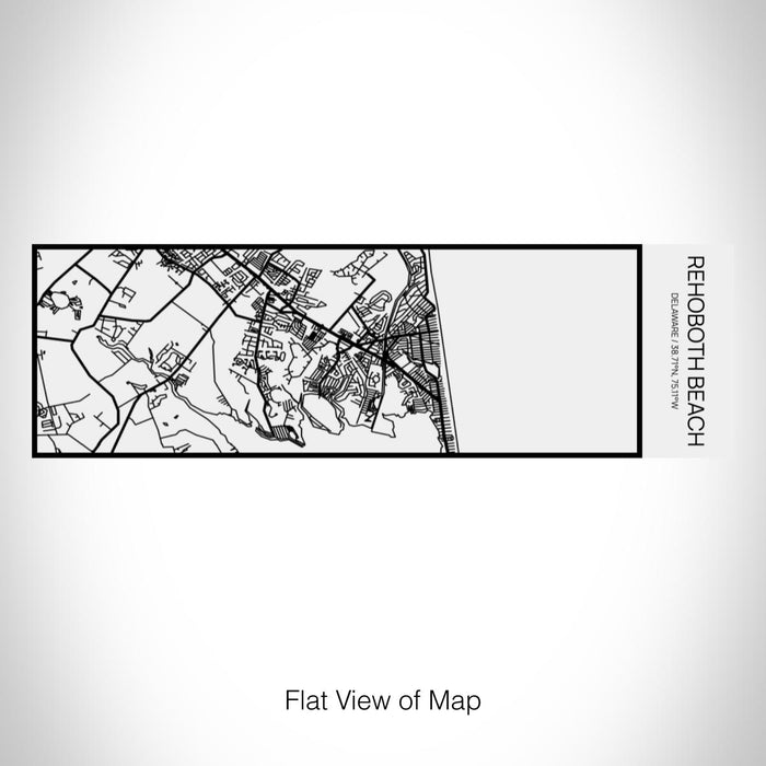 Rendered View of Rehoboth Beach Delaware Map on 10oz Stainless Steel Insulated Cup in Matte White with Sliding Lid