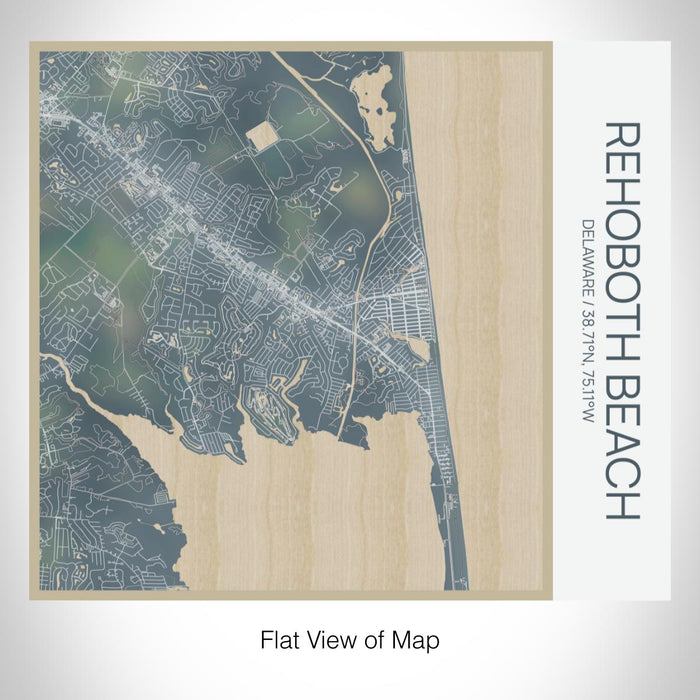 Rendered View of Rehoboth Beach Delaware Map on 17oz Stainless Steel Insulated Tumbler in Afternoon Map Style