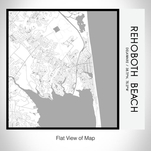 Rendered View of Rehoboth Beach Delaware Map on 17oz Stainless Steel Insulated Tumbler in Classic Map Style