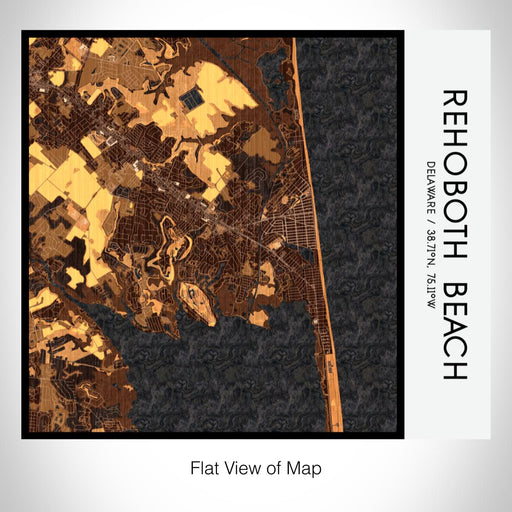 Rendered View of Rehoboth Beach Delaware Map on 17oz Stainless Steel Insulated Tumbler in Ember Map Style