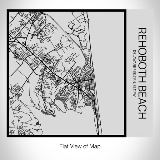Rendered View of Rehoboth Beach Delaware Map on 17oz Stainless Steel Insulated Tumbler in Tactile Lines with Succulent in Background