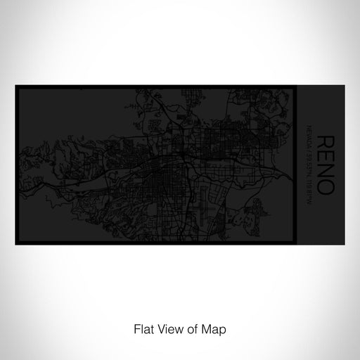 Rendered View of Reno Nevada Map on 17oz Stainless Steel Insulated Cola Bottle in Stainless in Matte Black