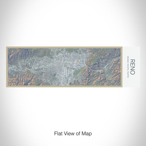 Rendered View of Reno Nevada Map on 10oz Stainless Steel Insulated Cup in Afternoon with Sliding Lid