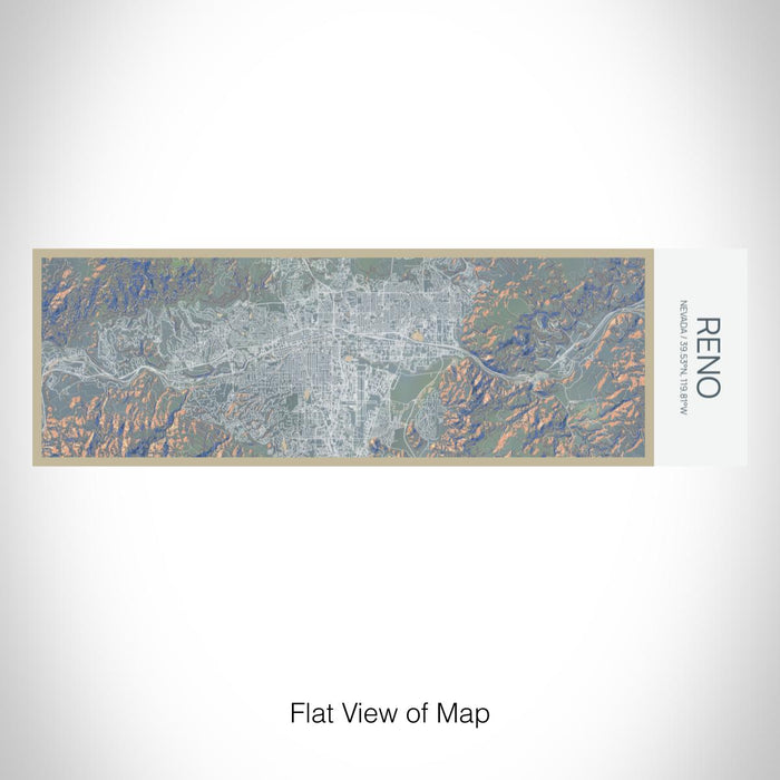 Rendered View of Reno Nevada Map on 10oz Stainless Steel Insulated Cup in Afternoon with Sliding Lid