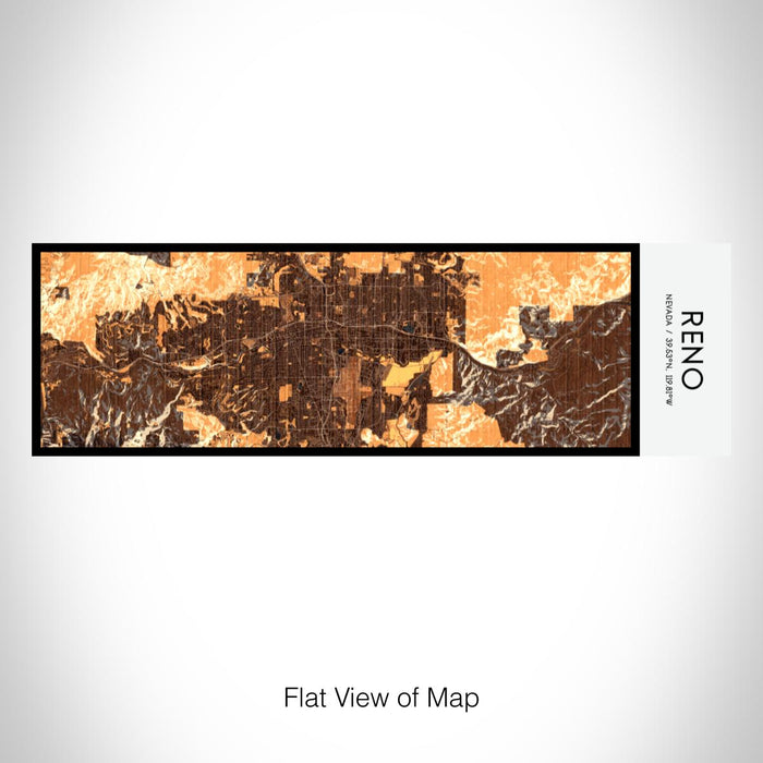 Rendered View of Reno Nevada Map on 10oz Stainless Steel Insulated Cup in Ember with Sliding Lid