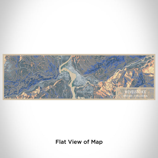 Flat View of Map Custom Revelstoke British Columbia Map Enamel Mug in Afternoon