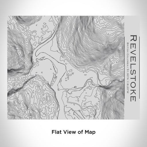 Rendered View of Revelstoke British Columbia Map Engraving on 20oz Stainless Steel Insulated Bottle with Bamboo Top