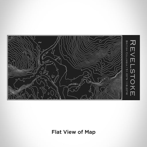 Rendered View of Revelstoke British Columbia Map Engraving on 17oz Stainless Steel Insulated Cola Bottle in Black